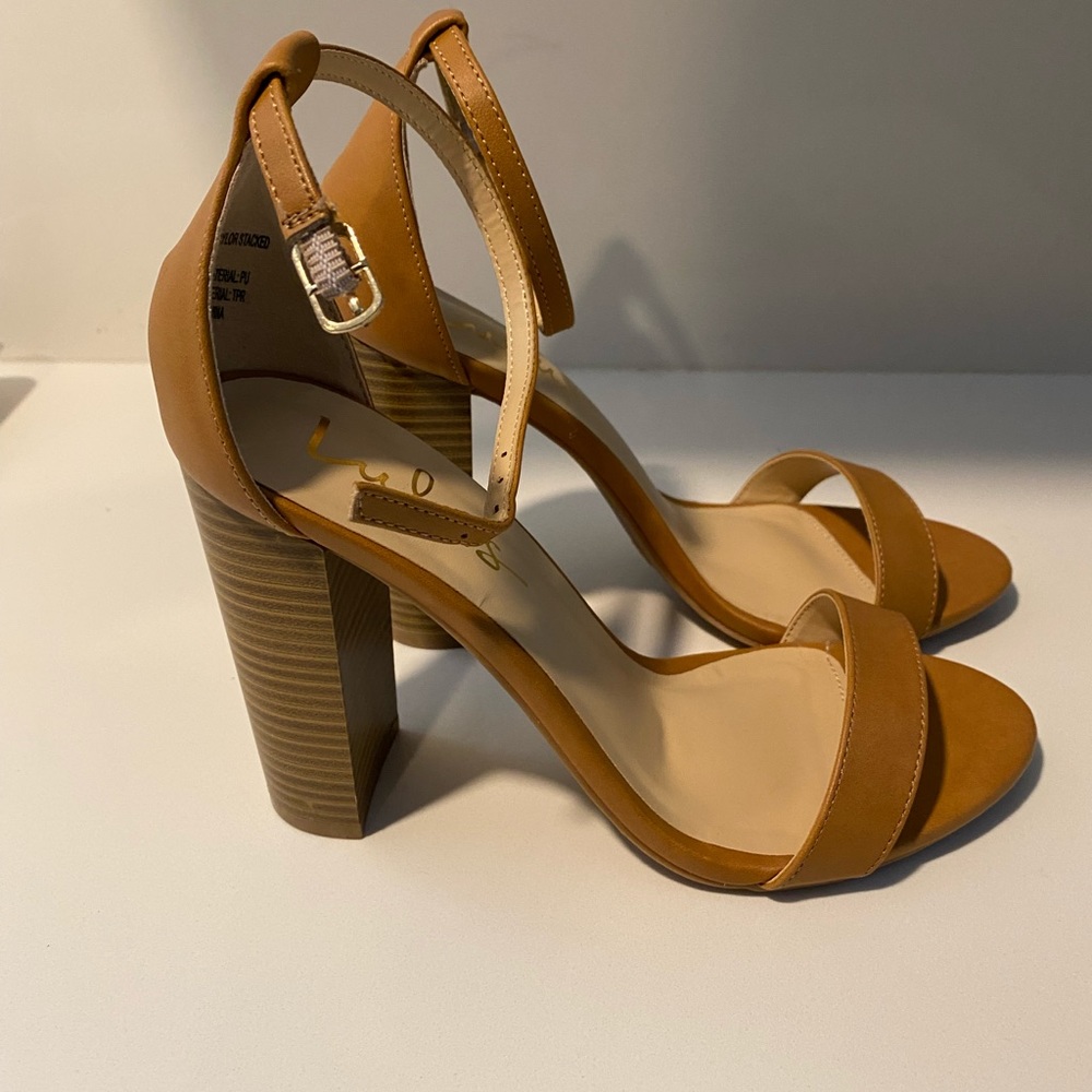 Taylor Stacked Camel Heels NEVER WORN